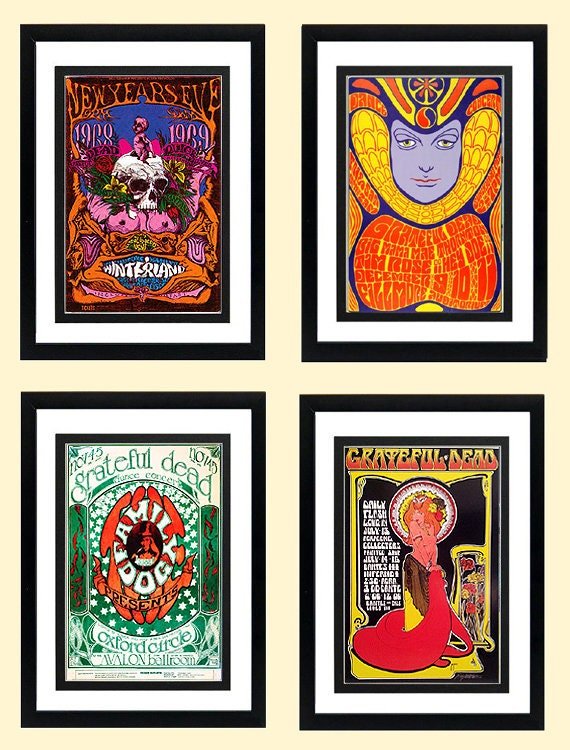 Unique Grateful Dead Poster Set A+ Highest Quality Framing & Prints