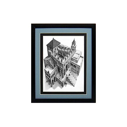 Ascending & Descending  by M.C. Escher Framed Poster Print Custom Framed Many Sizes