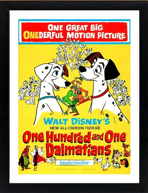 101 Dalmatians Dysney Movie Poster Framed