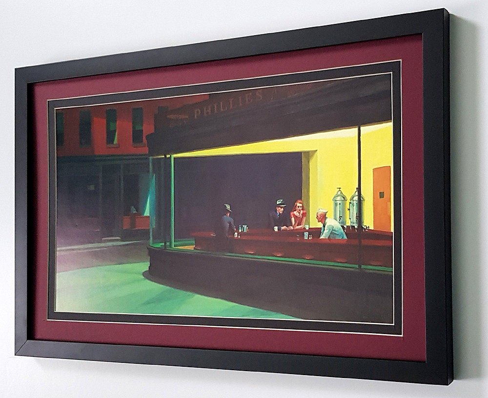 Night Hawks by Edward Hopper Finest Quality Framed Art Print