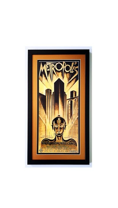 Large Metropolis Poster Metalic Gold Mat Finest Quality