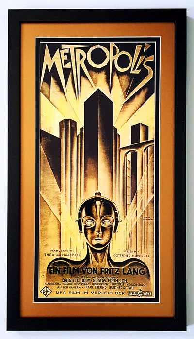 Large Metropolis Poster Metalic Gold Mat Finest Quality