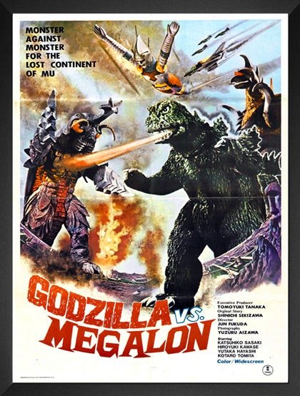 Godzilla vs Megalon Framed Movie Poster Many Sizes Available