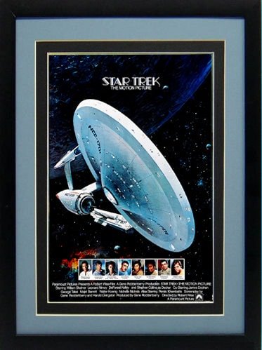 Star Trek Poster USS Enterprise Custom Framed Print A+ Quality