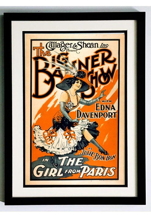 Poster Girl From Paris Framed