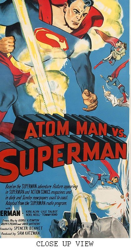 Retro Superman Poster Framed