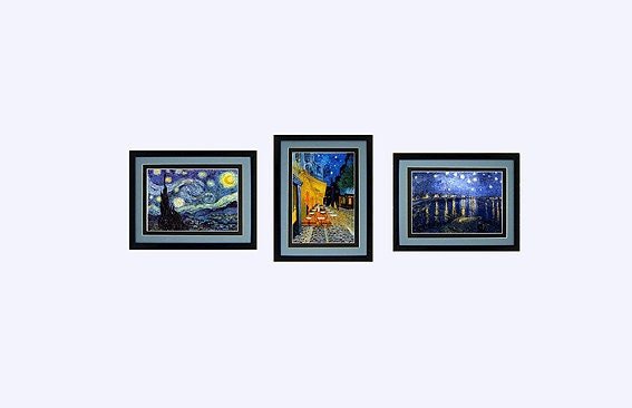 Van Gogh Prints Starry Night, River Rhone, Cafe Terrace Framed