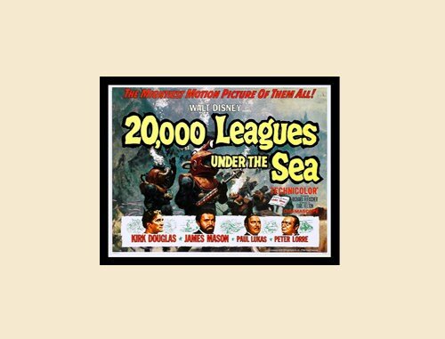20000 Leauges Under The Sea Poster Framed