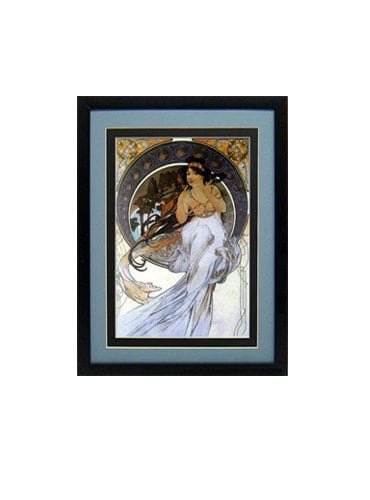 Alphonse Mucha Poster "La Musique" Framed