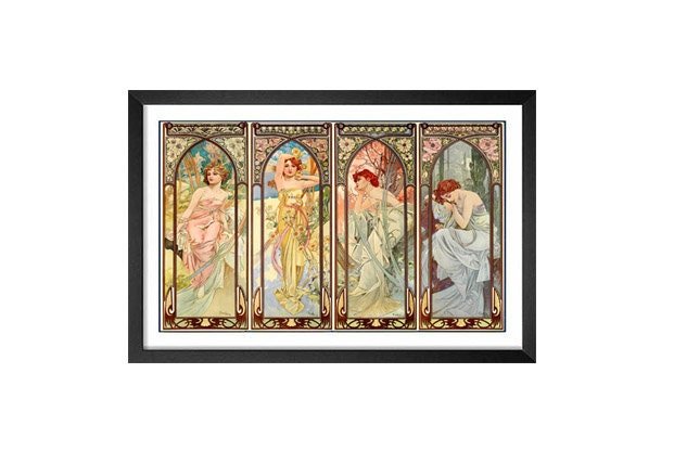 Mucha Poster Times of the Day Art Nuveau Print