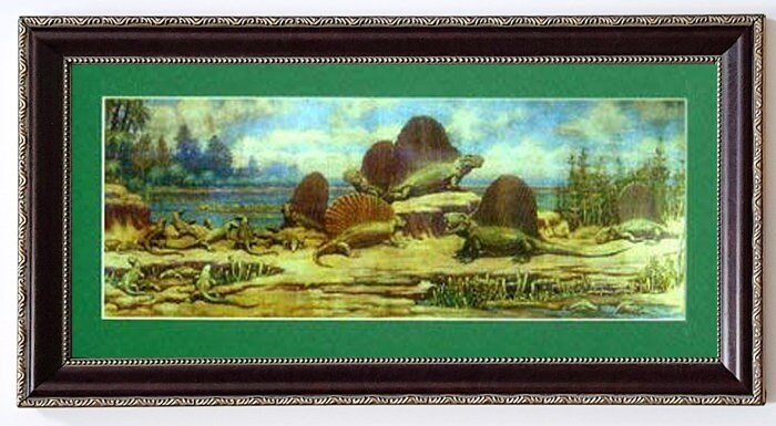 Dinosaur Panorama Print Art by Charles Knight