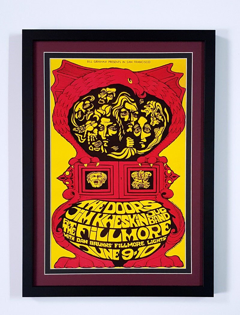 The Doors Jim Morrison Concert Poster Custom Framed Highest Quality