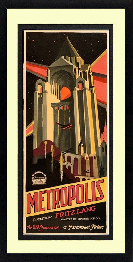 Metropolis Movie Poster Framed & Mated