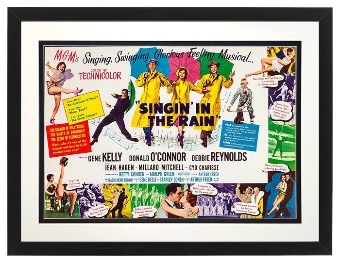 Singing In The Rain Movie Poster Framed