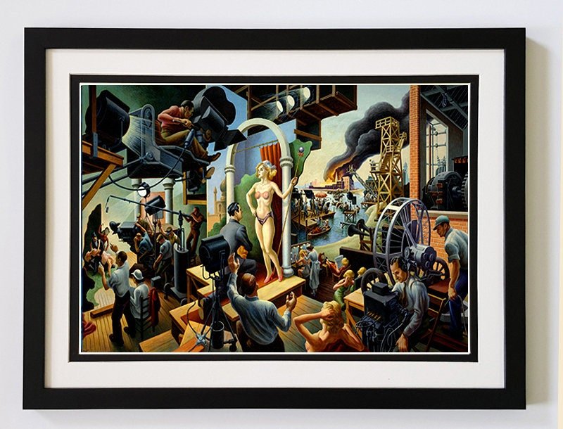 Thomas Hart Benton Hollywood Poster Custom Framed A+ Quality