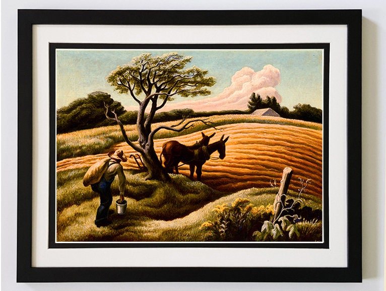 Thomas Hart Benton Landscape Poster Custom Framed A+ Quality
