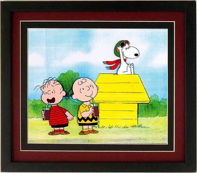 Peanuts Snoopy and Charlie Brown Poster Framed Highest Quality