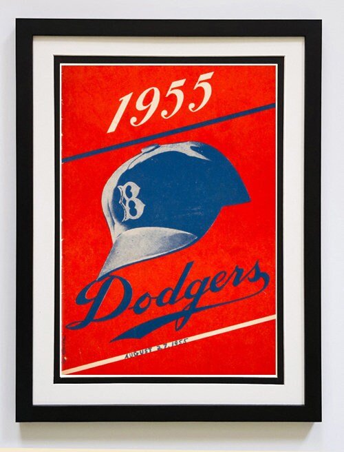 Dodgers 1955 Champions Poster Framed