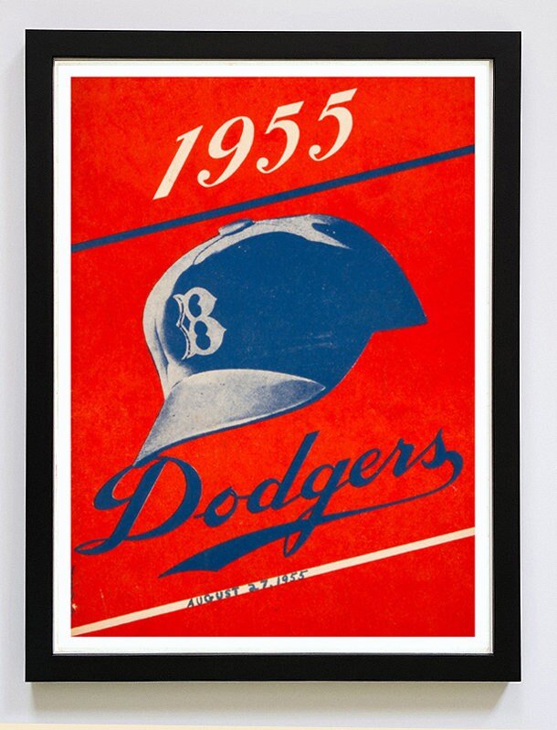 Dodgers 1955 Poster Framed