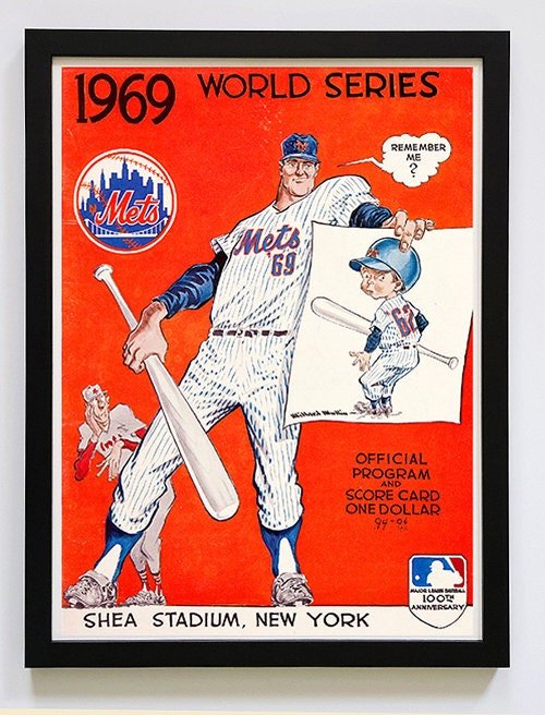 NY Mets Poster Framed