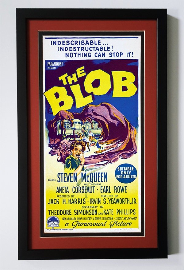 The Blob Movie Poster Framed Double Mat Print
