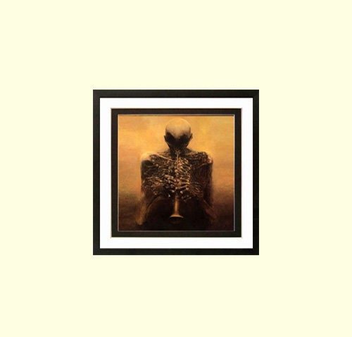 Beksinski Art Poster Horn Player