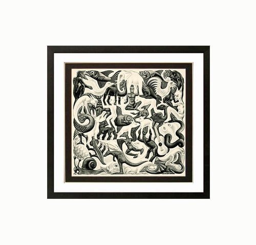 Escher Framed Poster Print Mosaic
