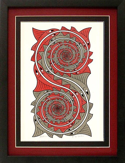 M.C. Escher Art Print Custom Framed Many Sizes