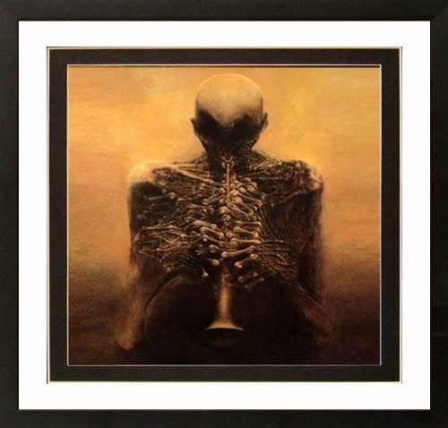 Beksinski Art Poster Horn Player
