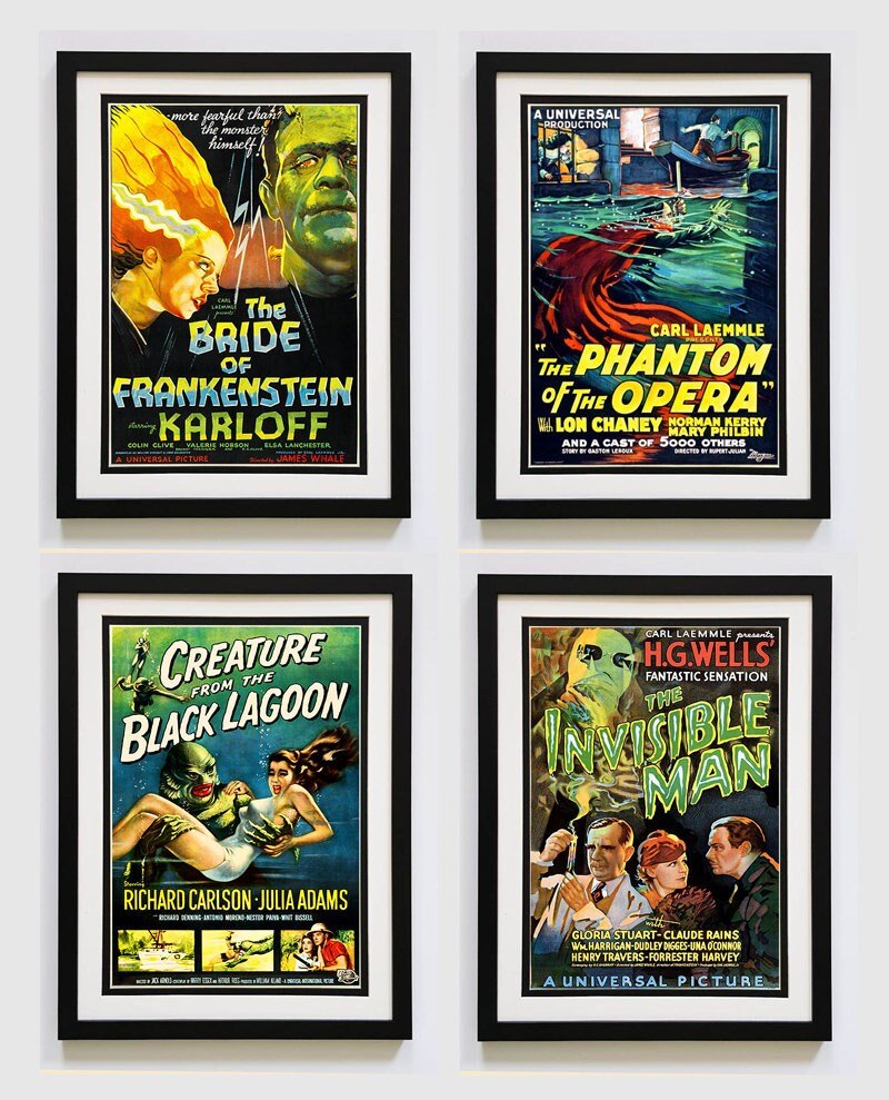 Classic Universal Monsters Movie Posters set 2