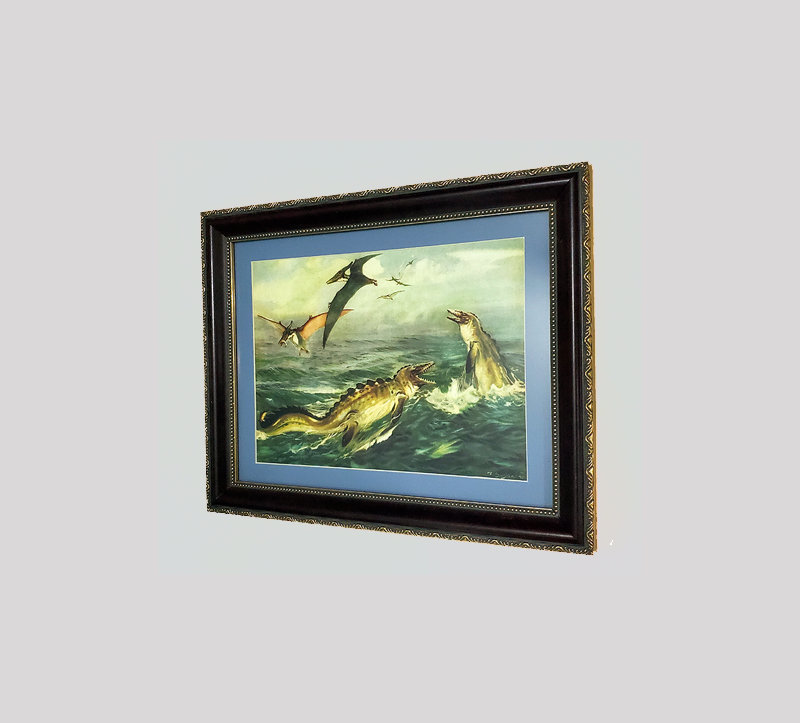 Dinosaurs Marine Reptiles Framed Print