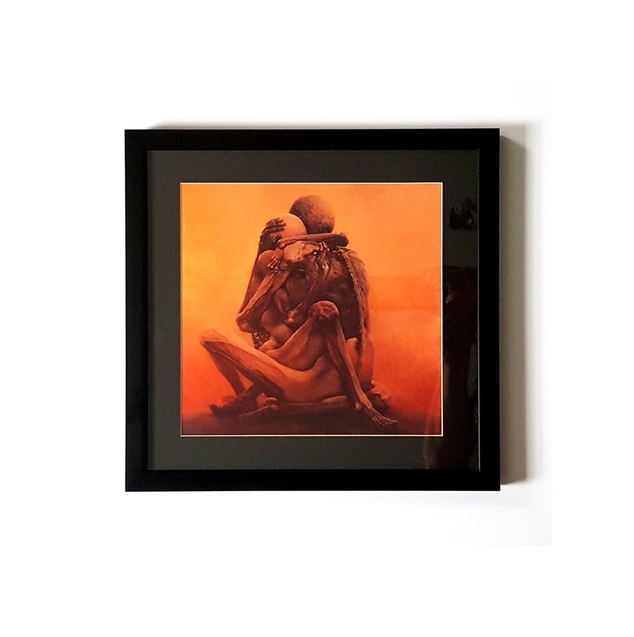 Beksinski Art Print Lovers Black