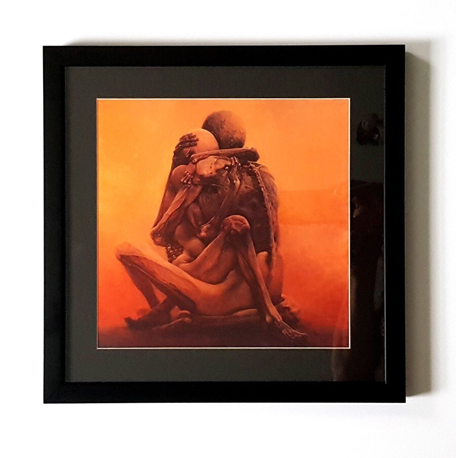 Beksinski Art Print Lovers Black