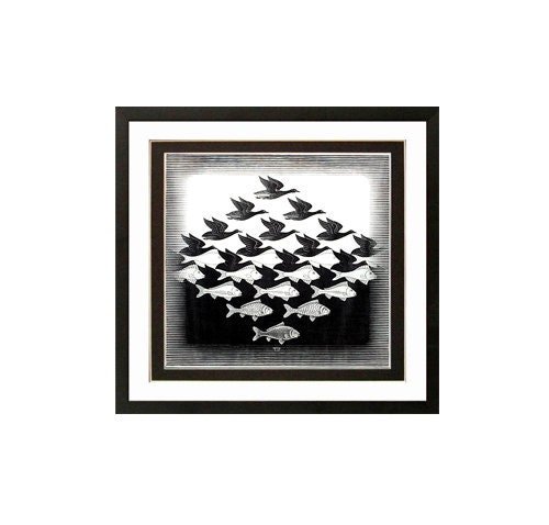 Escher Art Print Air and Water Finest Quality Framing
