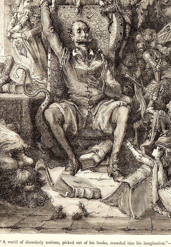 Don Quixote Framed Print Art by Dore