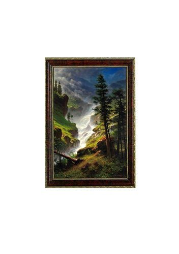 Albert Bierstadt Rocky Mountain Waterfall framed  Print Finest Quality