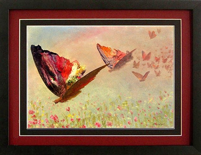 Albert Bierstadt Butterflies Framed Print Finest Quality