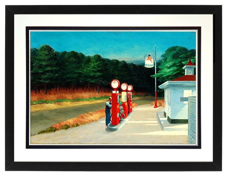 Gas by Edward Hopper Finest Quality Framed Print