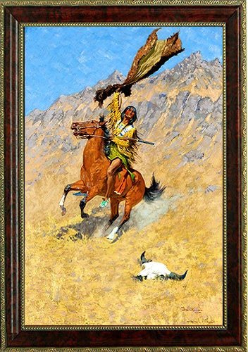 Frederic Remington Buffalo Scout framed  Print Finest Quality