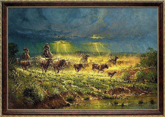 Rawhide and Thunder framed  Print Finest Quality