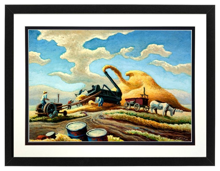 Thomas Hart Benton Print Harvest Framed A+ Quality