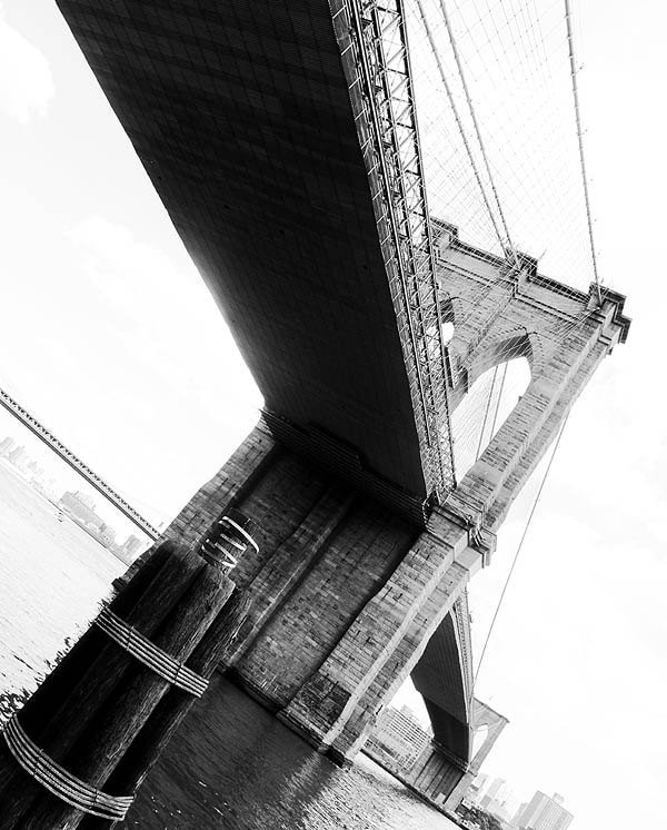 Brooklyn Bridge Photography Poster Rainbow of Steel