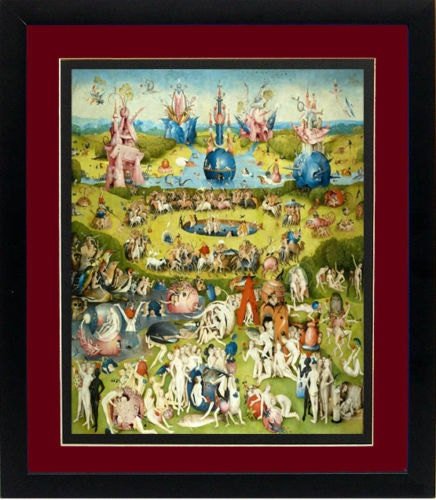 LARGE  Garden of Earthly Delights Art By Bosch 3 Framed Finest Quality Prints