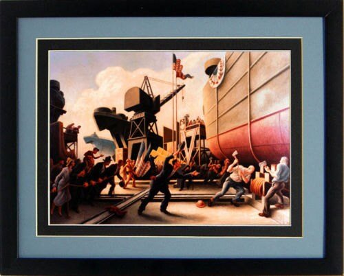 Art By Thomas Hart Benton Framed Print 20x15 Inches