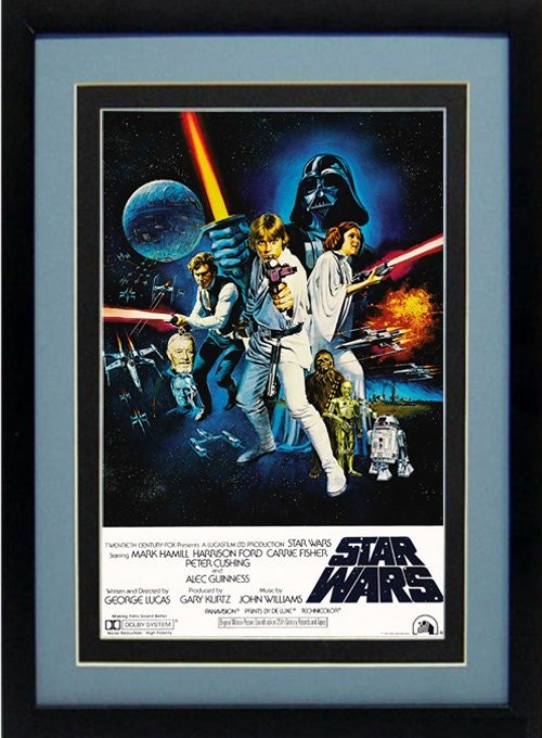 Star Wars Poster Framed Many Sizes & Colors Available
