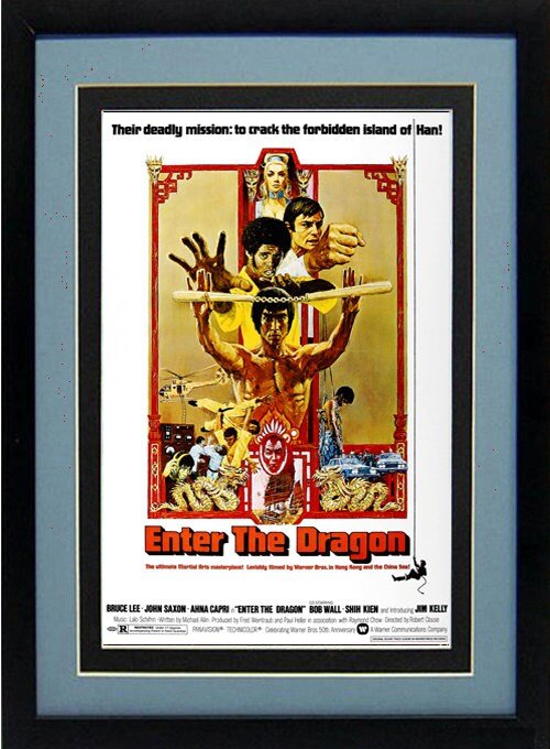 Bruce Lee Poster Enter the Dragon Framed Movie Poster Inspirational