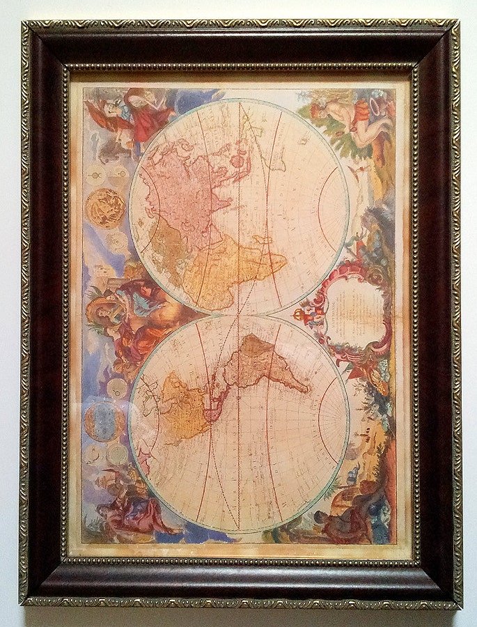 French Royal Academy Old World Map