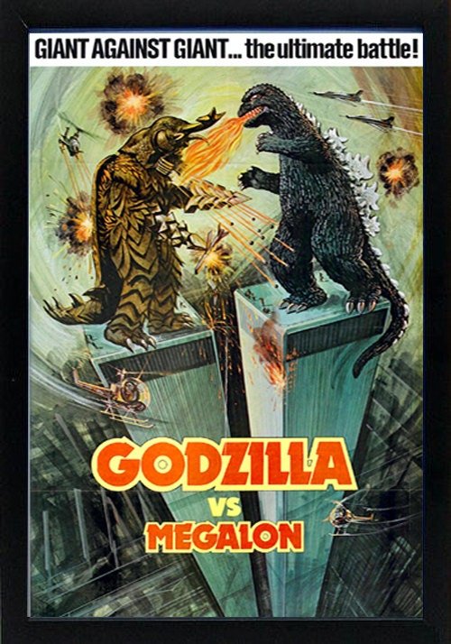 Godzilla Poster Print Framed A+ Quality