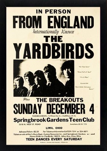 The Yardbirds Band Concert Poster Framed Highest Quality