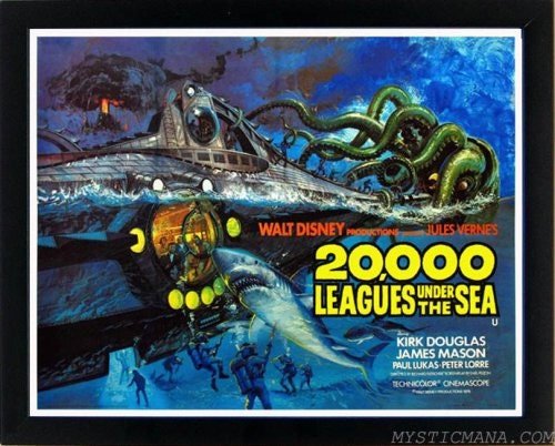 20000 Leagues Under the Sea Framed Movie Poster James Mason Kirk Douglas Peter Lorre Paul Lukas